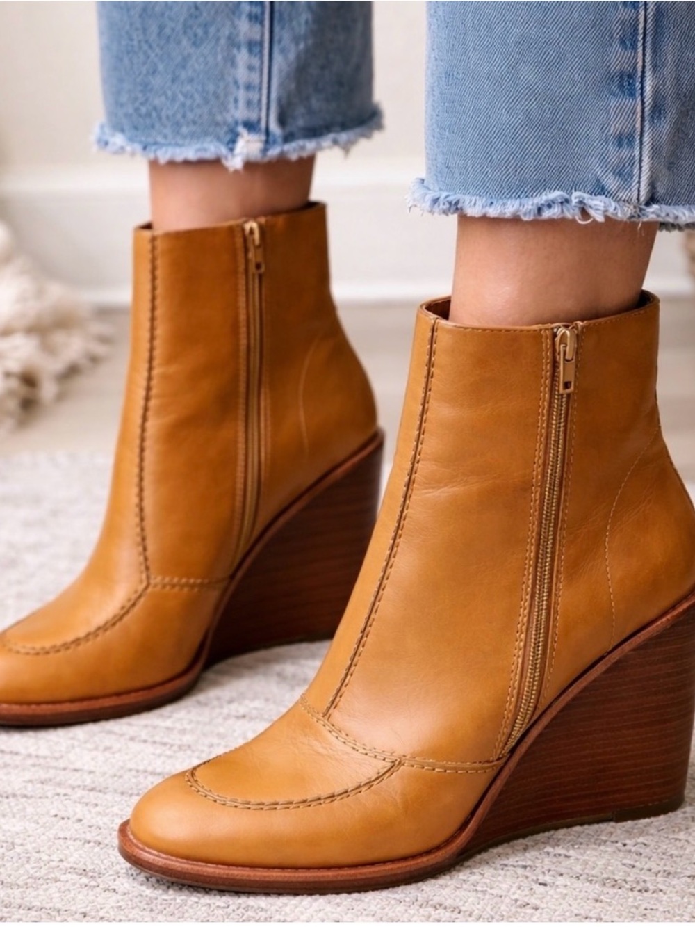 Chloe Tan Ankle Boots